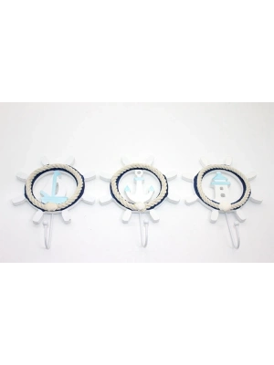 Ahşap Marin Dümenli Askılık Alk2476