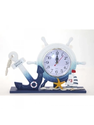 Ahşap Marin Dümenli Saat Model 1