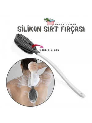 Banyo Sırt Fırçası Silikon Nuage Design GRİ