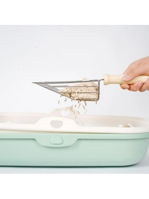 Ahşap Saplı Metal Kum Temizleme Küreği