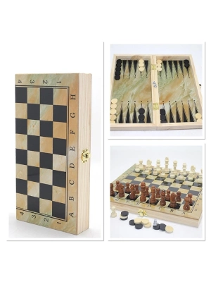 Ahşap Satranç Ve Tavla Seti Alk4240