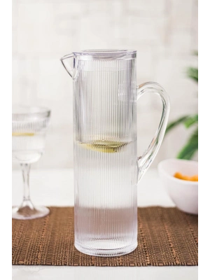 Akilik Barok 1,5 Lt Şeffaf Sürahi (Buzdolabı Kapak Rafına Sığar)