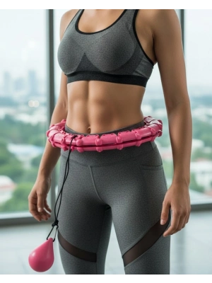 ® Akıllı Hula Hoop Çemberi 24 Parça Ayarlanabilir Mor Zayıflama Halkası