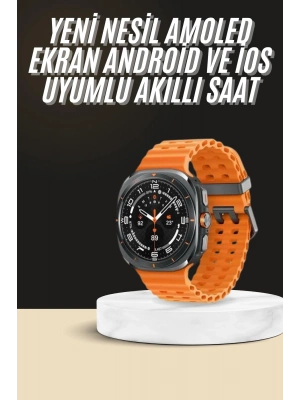 Akıllı Saat Unısex Zarif Görünümlü Titanyum Kasa Amoled Ekran Müzik Dinleme