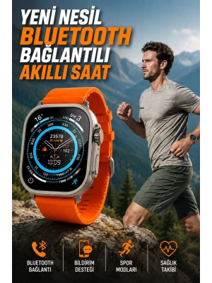 Akıllı Saat Uyku ve Spor Takibi Yeni Nesil Bluetooth Bağlantılı Amoled Ekran