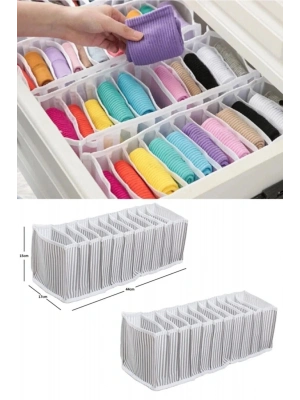 Akordiyon Çekmece  Düzenleyici Organizer 10 Gözlü M Beden Çorap Çamaşır Havlu Düzenleyici