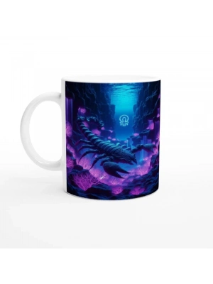 Akrep Burcu Baskılı Kahve Kupası - Astral Denizaltı Dünyası Vs4