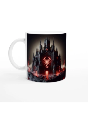 Akrep Burcu Baskılı Kahve Kupası - Burçlar Krallığı Şatosu Vs2