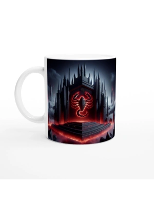 Akrep Burcu Baskılı Kahve Kupası - Burçlar Krallığı Şatosu Vs3