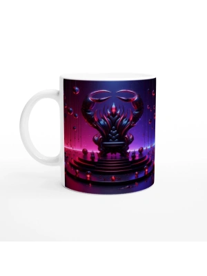 Akrep Burcu Baskılı Kahve Kupası - Galaktik Taht Odası Temalı Vs3