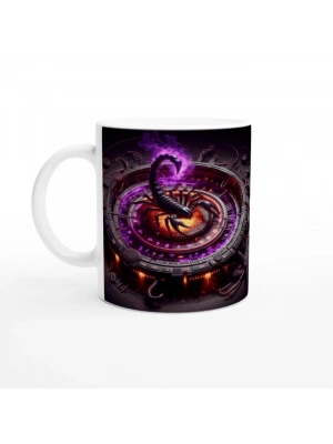 Akrep Burcu Baskılı Kahve Kupası - Zamanın Çarkları Astroloji Mekanizması Vs3