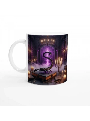 Akrep Burcu Baskılı Kahve Kupası - Zodyak Kütüpanesi Vs1