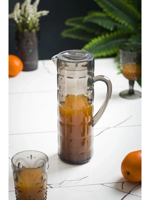 Akrilik Allegra 1,5 Lt Füme Sürahi (Buzdolabı Kapak Rafına Sığar)