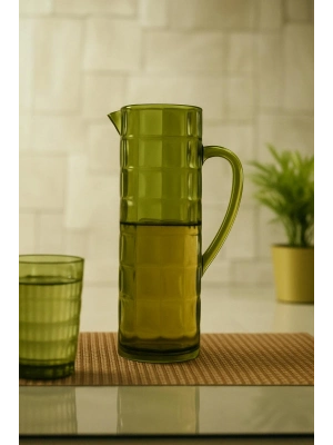 Akrilik Allegra 1,5 Lt Koyu Yeşil Sürahi (Buzdolabı Kapak Rafına Sığar)