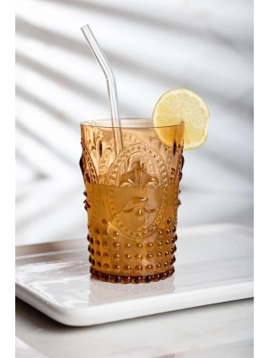 Akrilik Bal Tekli Kısa Bardak & Su Meşrubat Kahve Yanı Bardağı 400 ml ( Cam Değildir )