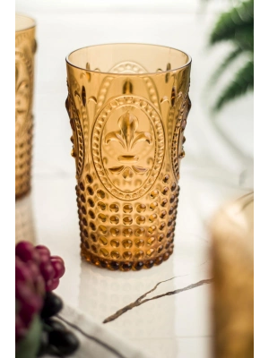 Akrilik Bal Tekli Uzun Bardak & Su Meşrubat Bardağı 750 ml ( Büyük Boy & Cam Değildir )