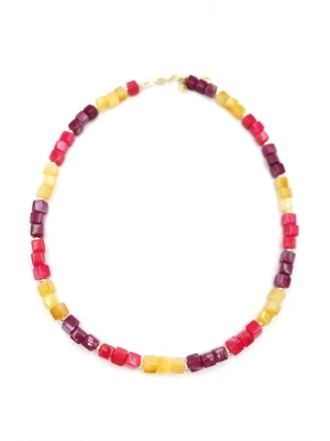 Akrilik Kolye - Fuşya