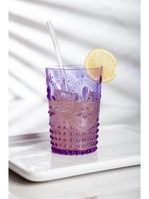 Akrilik Mor Kısa Bardak & Su Meşrubat Kahve Yanı Bardağı 400 ml ( Cam Değildir )