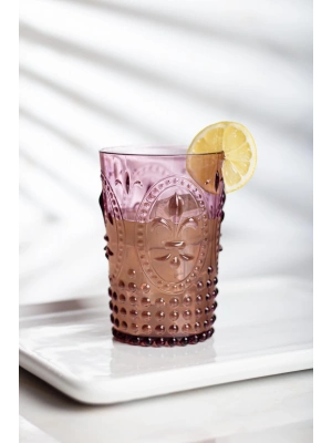 Akrilik Mürdüm Tekli Kısa Bardak & Su Meşrubat Kahve Yanı Bardağı 400 ml ( Cam Değildir )