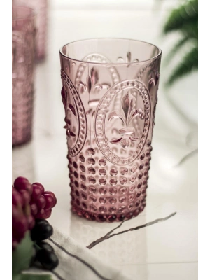 Akrilik Mürdüm Tekli Uzun Bardak & Su Meşrubat Bardağı 750 ml ( Büyük Boy & Cam Değildir )