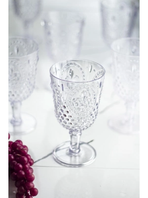 Akrilik Şeffaf Tekli Kadeh & Su Meşrubat Kahve Yanı Bardağı 450 ml ( Cam Değildir )