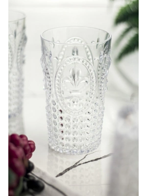 Akrilik Şeffaf Tekli Uzun Bardak & Su Meşrubat Bardağı 750 ml ( Büyük Boy & Cam Değildir )