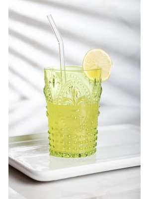 Akrilik Yeşil Tekli Kısa Bardak & Su Meşrubat Kahve Yanı Bardağı 400 ml ( Cam Değildir )