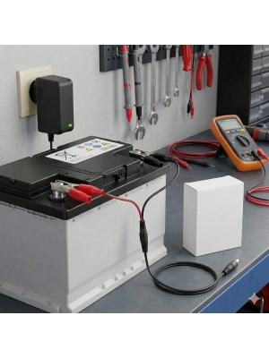 Akü Şarj Cihazı 12v 1.2a 14.4w Krokodil Uç Akü Şarj Adaptörü