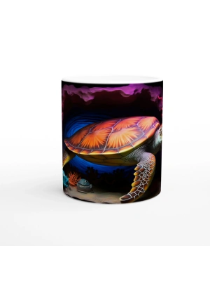 Alev Kabuklu Su Altı Kaplumbağası Kupa Bardak