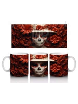 Alev Kırmızısı Saçlar ve Beyaz Maske – Hediyelik Kahve Kupası