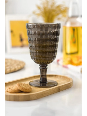 Allegra Füme 6’lı Kadeh Bardak Seti 750 ml Akrilik Malzeme - Cam Değildir Kırılmaya Dayanıklı