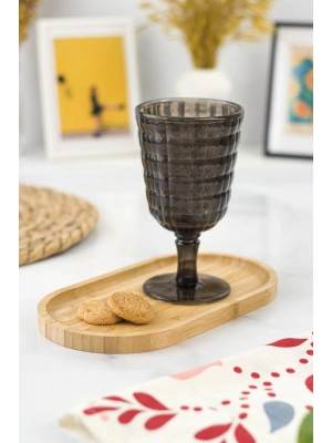 Allegra Füme Kadeh Bardak - 450 ml Tekli Akrilik Malzeme - Cam Değildir Kırılmaya Dayanıklı