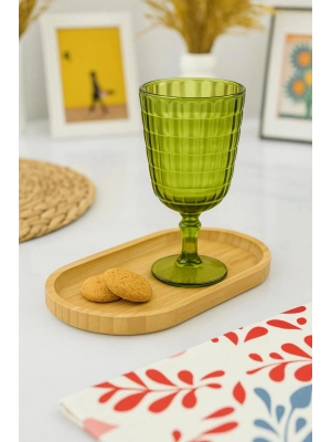 Allegra Koyu Yeşil 6’lı Kadeh Bardak Seti 750 ml Akrilik Malzeme - Cam Değildir Kırılmaya Dayanıklı