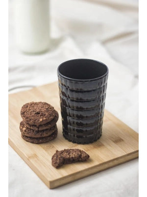 Allegra Siyah Akrilik Bardak 6lı Set | 400 ml | Su, Meşrubat, Sunum ve Kahve Yanı İçin | Cam Değildir | Kırılmaya Dayanıklı