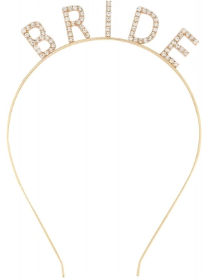Altın Gold Renk Bekarlığa Veda Kristal Taş Bride Tacı İthal
