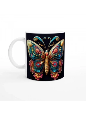 Altın Kanatlı Sanatsal Kelebek Kupa Bardak