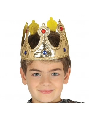 Altın Renk Eva Malzemeden İmal Çocuk Kral Tacı 57 Cm