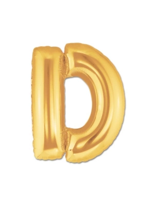 Altın Sarısı Folyo D Harfi Balon 1 Metre