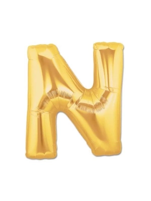 Altın Sarısı Folyo N Harfi Balon 1 Metre