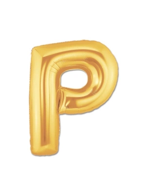 Altın Sarısı Folyo P Harfi Balon 1 Metre