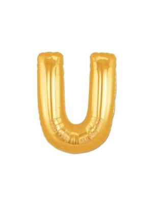 Altın Sarısı Folyo U Harfi Balon 1 Metre
