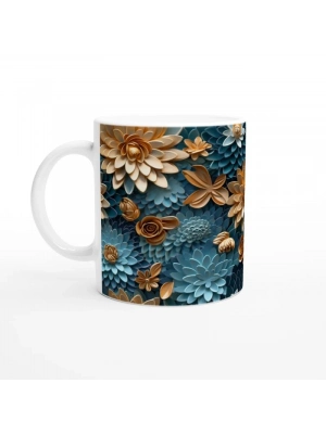 Altın ve Mavi Zarafet Kupa Bardak