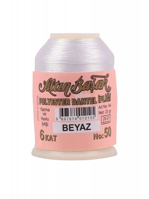 Altınbaşak Oya ve Dantel İpi 20 gr - Royaleks - No: BEYAZ