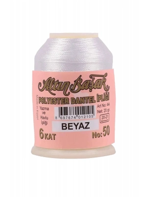 Altınbaşak Oya ve Dantel İpi 20 gr - Royaleks - No: BEYAZ