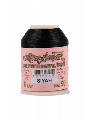 Altınbaşak Oya ve Dantel İpi 20 gr - Royaleks - No: SİYAH
