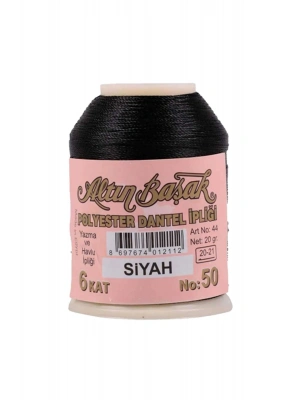 Altınbaşak Oya ve Dantel İpi 20 gr - Royaleks - No: SİYAH