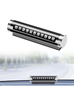 ®  Alüminyum Kasa Siyah Renk Çevirmeli Araç Içi Telefon Numaratörü Park Oto Numaratörü