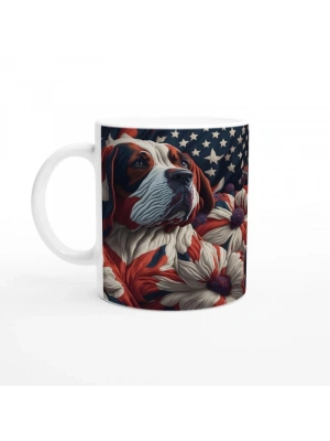 Amerikan Temalı Saint Bernard Köpek Tasarımlı Baskılı Kupa Bardak