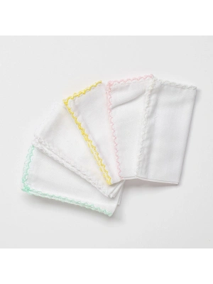 Andywawa AC24447 Basic 5Li Bebek Ağız Mendili 25x25 cm Pink