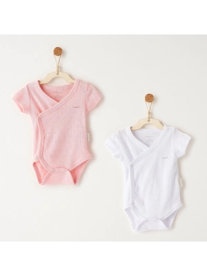 Andywawa AC25555 Jacquard Basic 2Li Zıbın Body Dark Pink White